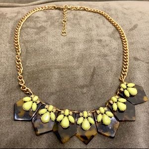 J. Crew Tortoise Beaded Statement Necklace